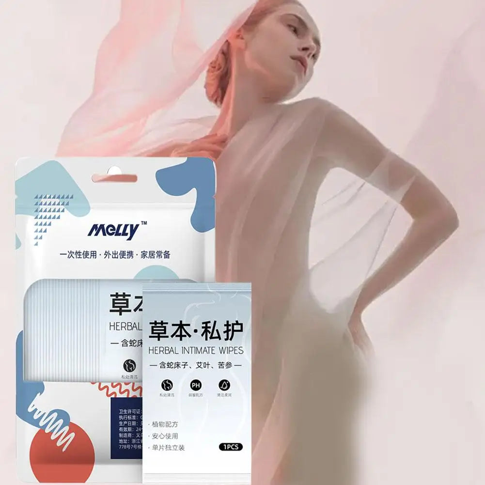 20pcs Feminine Private Parts Care Wipes Natural Herbal Intimate Antibacterial&Protection Wipes Mild Formulate for Sensitive Skin