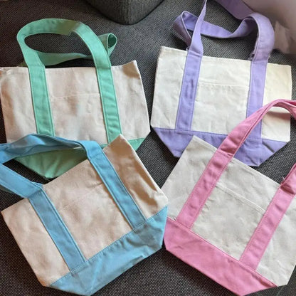 Large Canvas Tote Bag Minimalist Commuter Shoulder Bag Reusable Shopping Tote Fashionable Laptop Sleeve for Women Men Students