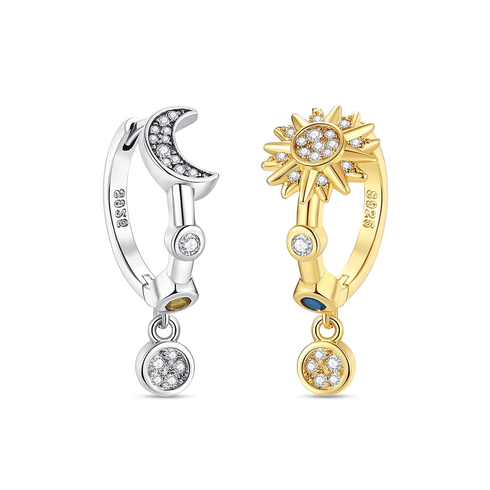 New 2026 Original 925 Sterling Silver Earrings For Women Piercing Hoop Love Heart Earings Rose Gold Wedding Gift Luxury Jewelry