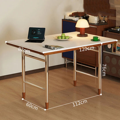 Solid Wood Long Office Table Portable Household Dining Desk for 4 People Multipurpose Restaurants Tables Modern Office Furniture