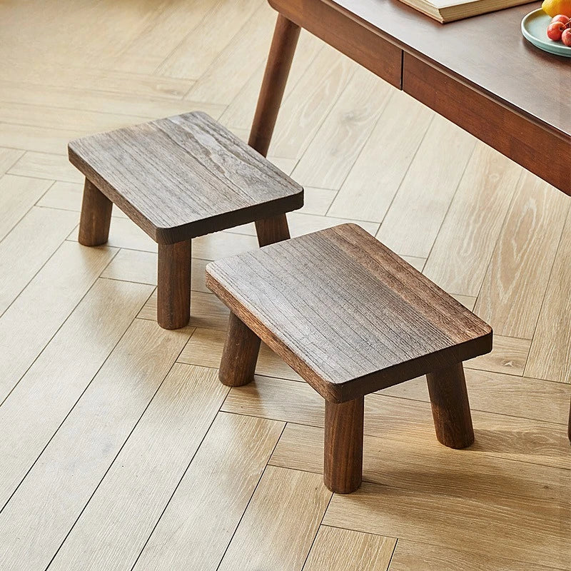 Small wooden stool shoe stool low stool square stools living room small stools footstool wooden stools coffee table solid wood