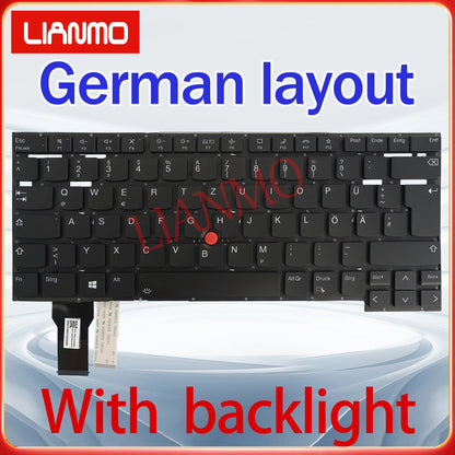 US Italian German French UK Portuguese Laptop For Lenovo Thinkpad T14s Gen2 P1 Gen4 X1 Extreme Hermit 4th 2021 Backlit  Keyboard