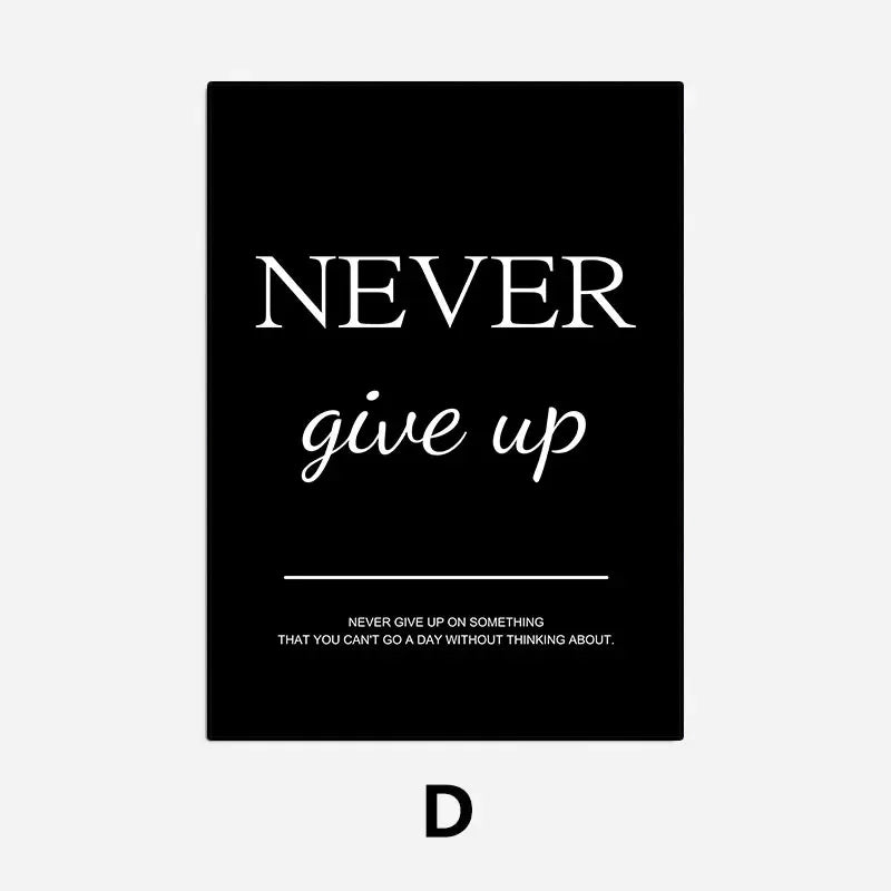 Modern Simple Inspirational Quotes Canvas Art Painting Prints Nordic Wall Decorative Posters for Living Room Office Home Decor