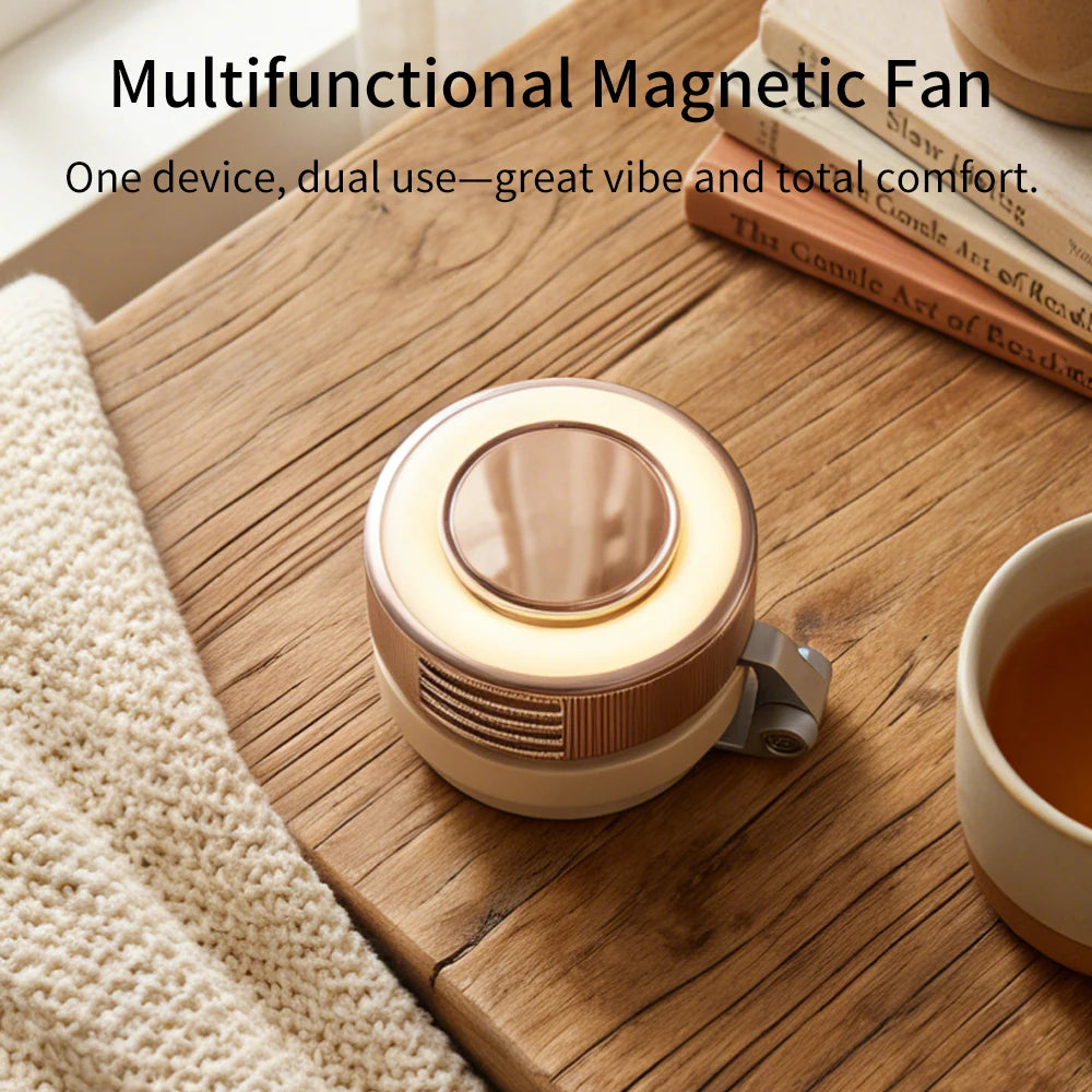 Portable Fan Mini Handheld Rechargeable Bladeless Electric Fan Suitable for Outdoor Ventilation With magnetic attachment