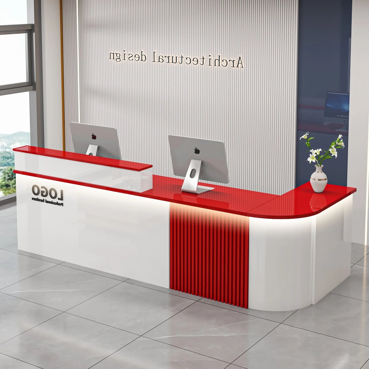 Professional Office Bar Counter Simple Luxury Beauty Design Reception Desk Modern Salon Bancone Bar Lusso Commercial Furniture