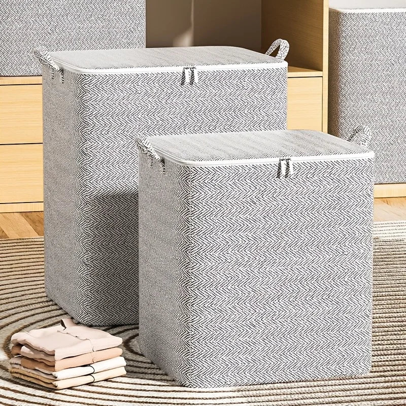 Foldable Storage Boxes 5pcs with Lids,Fabric Closet Organizer&Under Bed Bin,Home Rectangle Organizer Storage Boxes Organizadores