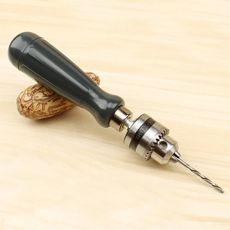 Drill Chuck Hand Drill Set with 1.5/2.0/3.0/4.0/5.0mm Bits Manual Drilling Tool Multifunction Hand Twist Drill DIY Tool