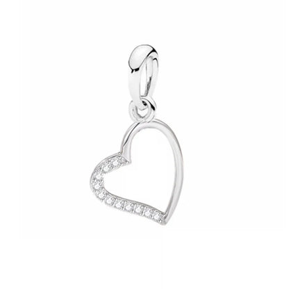New 925 Sterling Silver Heart Number Charms Fit Original Europeans Bracelet Love Angel Wings Globe DIY Jewelry Gift for Women