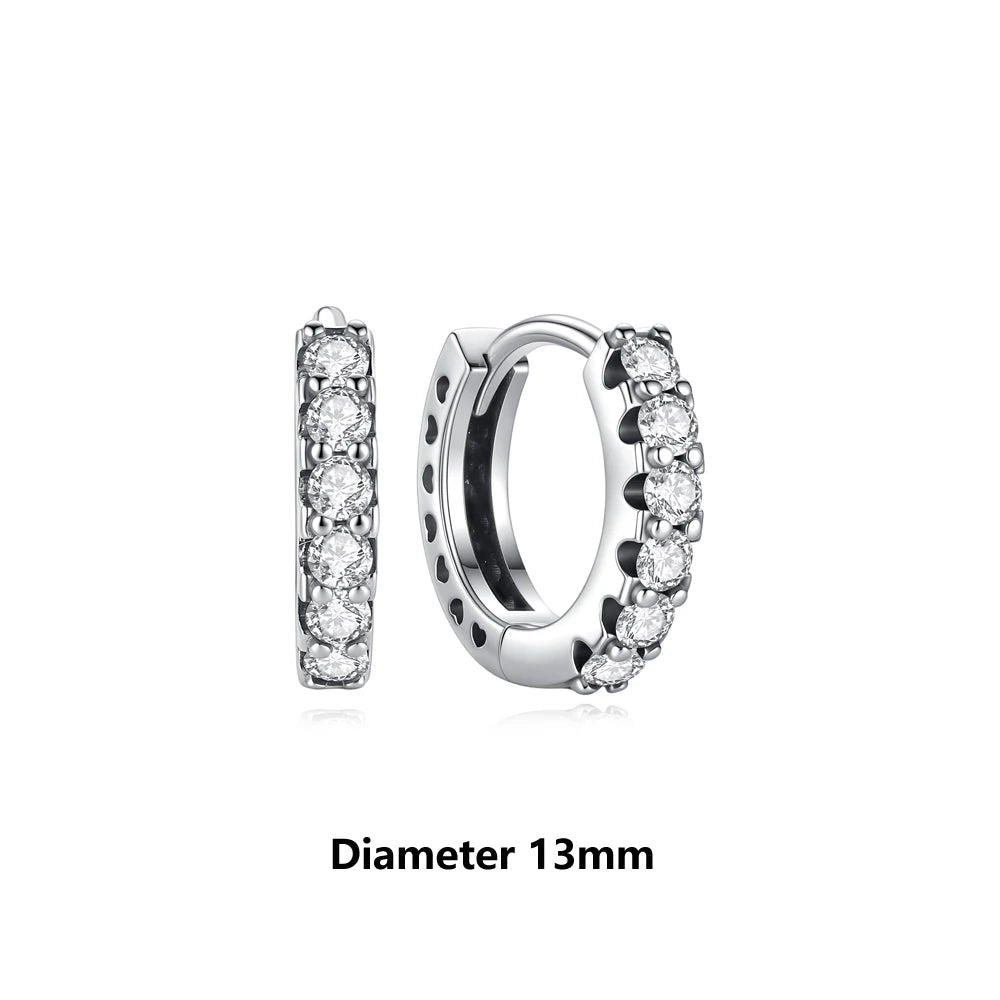New 2026 Original 925 Sterling Silver Earrings For Women Piercing Hoop Love Heart Earings Rose Gold Wedding Gift Luxury Jewelry