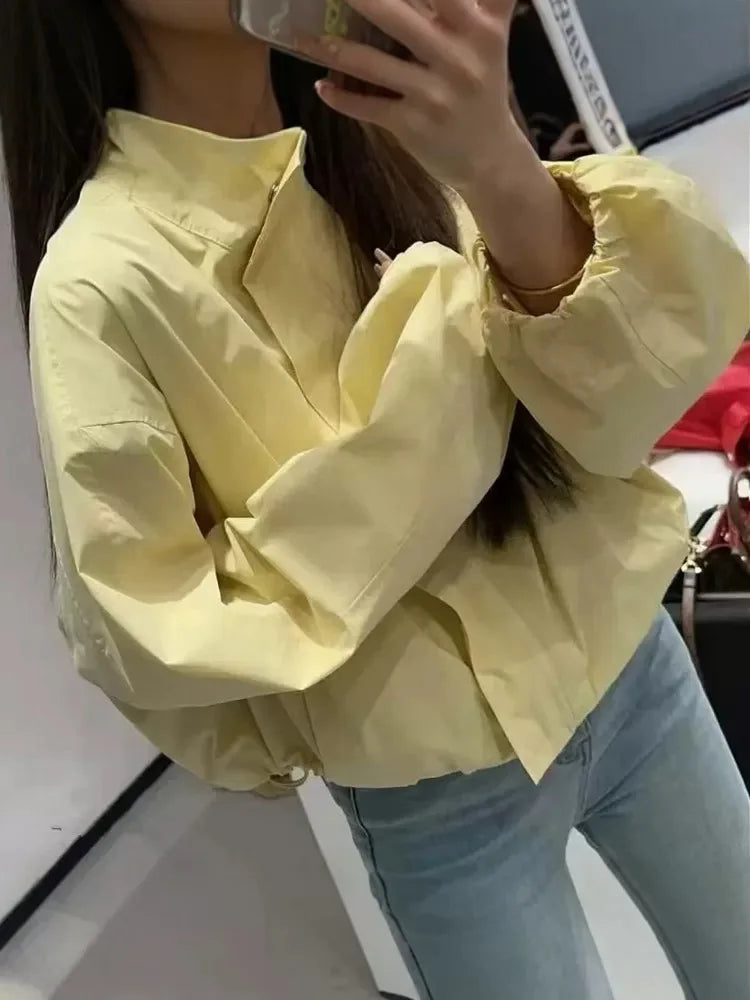Loose Casual Women's ort Jaet Spring Summer New Sle Windbreaker Outerwear Sun Protection Zipper Design Commute Sle