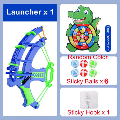 Sticky Ball Dartboard Montessori Throw Sport Slingshot Target Animal Dinosaur Sports Toys Educational Indoor Outdoor Game