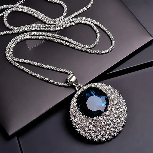 Chain Necklace Pendant Necklace Women Sweater Necklace Imitation Crystal Necklace for Women Jewelry Gifts Necklace on Neck 2023
