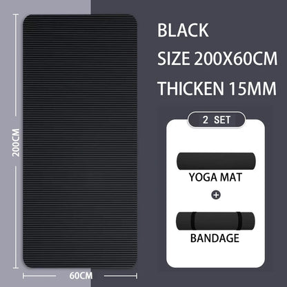 10MM/15MM/20MM Thick Yoga Mat Anti-skid Sports Fitness Mat  Comfort Foam Yoga Matt for ExerciseYoga and Pilates Gymnastics Mat