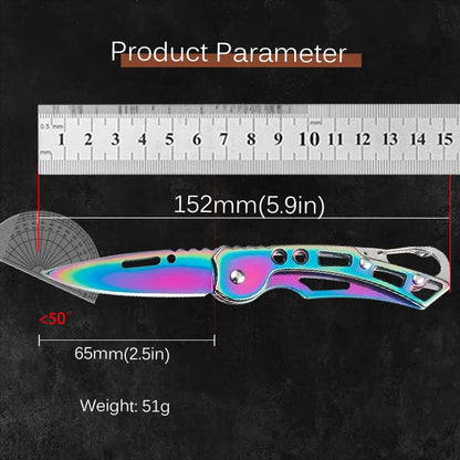 Folding Fruit Knife Stainless Steel Meat Cleaver Kitchen Knife with Non-slip Handle for Kitchen Accessories Pocket Knife