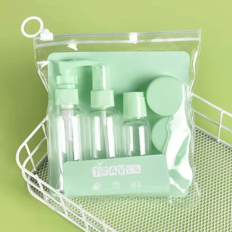 6Pcs Travel Bottle Set for Toiletries, Travel Containers for Toiletries with Clear Zipper Toiletry Bag, Leak Proof Refillable