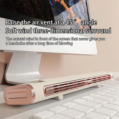 Small Portable Fan Small Bladeless Portable USB Rechargeable Device Office Work Fan for Desk Office Home Car Camping Outdoor