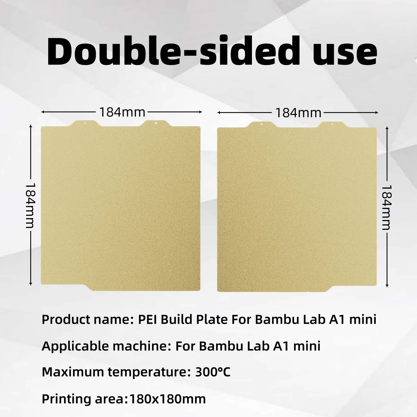 Build Plate For Bambu Lab A1 Mini 184x184 Textured PEI PET PEY Bed PEO Sheet Plate Spring Steel Sheet Pei Sheet For bambulab