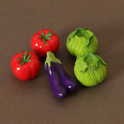 8Pcs/set 1/12 Dollhouse Miniature Vegetables Model Kitchen Food Accessories For Dolls House Decoration Kids Pretend Play Toys