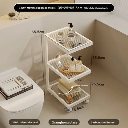 Spacious Bathroom Storage Organizer Multifunctional Floor Standing Cabinet Waterproof Freestanding for Small Gap