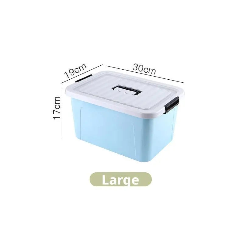 Plastic Storage Box with Cover Clothing Toy Organizer Baskets Multi-Purpose Colorful Stackable Containers Storage Bins Baskets