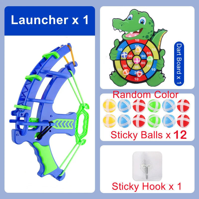 Sticky Ball Dartboard Montessori Throw Sport Slingshot Target Animal Dinosaur Sports Toys Educational Indoor Outdoor Game