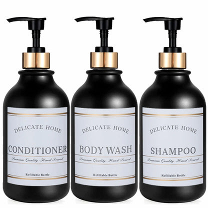 Soap Dispenser with Pump and Labels Dish Soap Dispenser for Kitchen Sink Countertop Decoration Refill Hand Wash Bottle