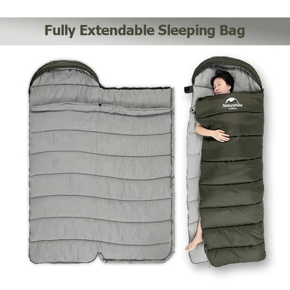Naturehike Warm Sleeping Bag Ultralight Waterproof Splicable Double Sleeping Quilt Outdoor Winter Envelope Sleeping Bags