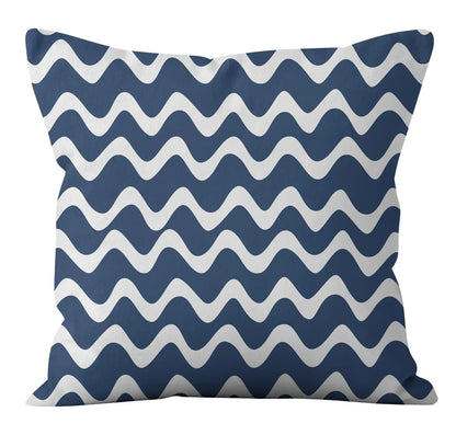 Modern Fashion Nordic Sofa Simple Cushion Cover Living Room Decoration Pillow Cover Navy Blue Geometric Pillow Cover