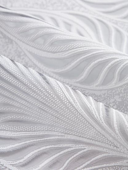 White GREY Embroidered European Style Thickened High-end Curtains for Bedroom Transparent Tulle for Living Room,Grommet Top,