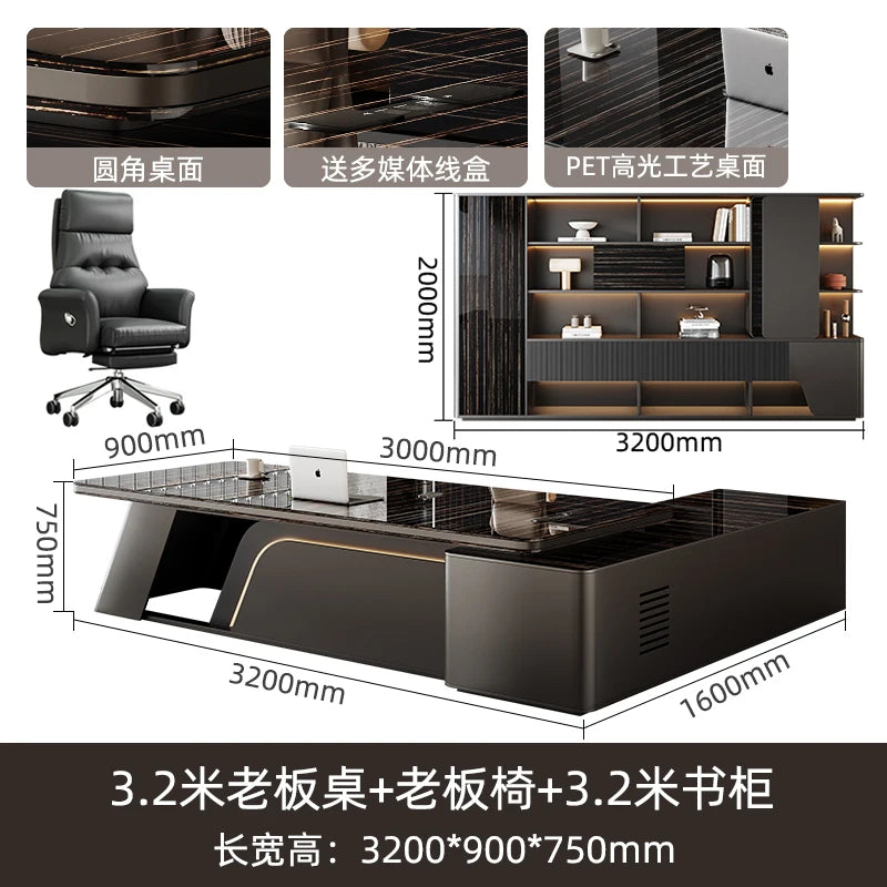 Space Saving Modern Office Desk Storage Executive Computer Office Desk Minimalist Lshaped Escritorio Oficina Office Furniture