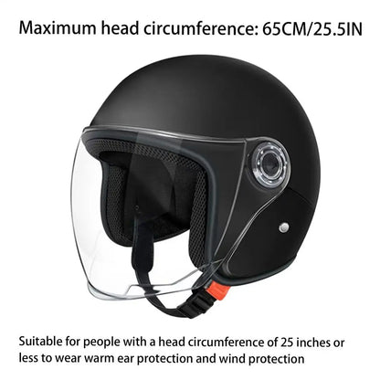 Lightweight Motorcycle Hat Scooter Safety Hat Warm Safe Device Comfortable Headwear for Women Travel Road Trip Adults Men Riding