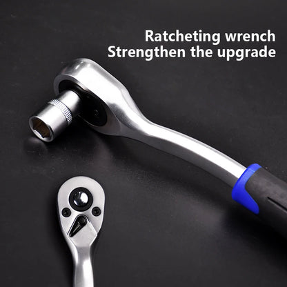 72 Tooth Ratchet Wrench with Quick Release 1/4" 3/8" 1/2" Drive Ratchet Socket Wrench Auto Motorcycle Mechanic Repair Hand Tool