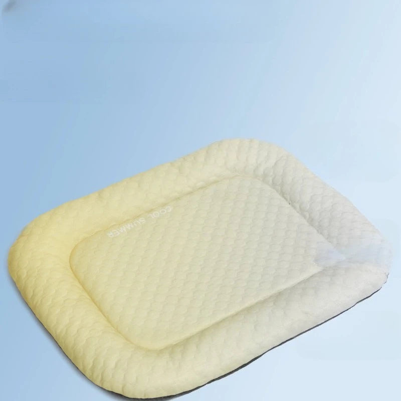 Pet Cooling Mat Portable Foldable Dog Bed Solid Color Breathable Pet Sleeping Pad for Outdoor Travel Home Use