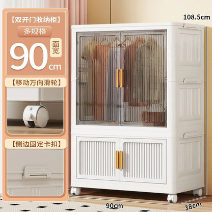 Natural Shelves Wardrobes Organizer Clothes Jeans Shelf Drawer Wardrobe Stackable Storage Stoffen Klerenkast Home Furniture