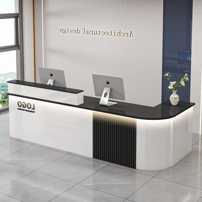 Professional Office Bar Counter Simple Luxury Beauty Design Reception Desk Modern Salon Bancone Bar Lusso Commercial Furniture
