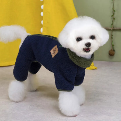 Pet Supplies Warm Dog Four Legged Clothes Breathable Zipper Winter Dog Costume Soft Puppy Pajamas Autumn Winter