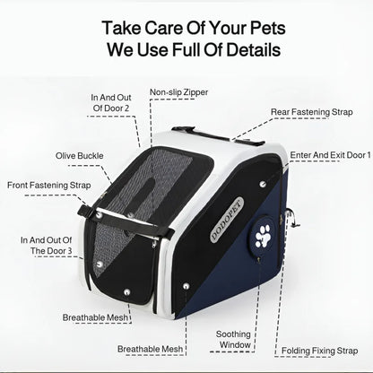 Pet Car Cage Safety Kennel Escape Prevention Cat and Dog Travel Fixed Dog Cage Portable and Breathable Pet Products