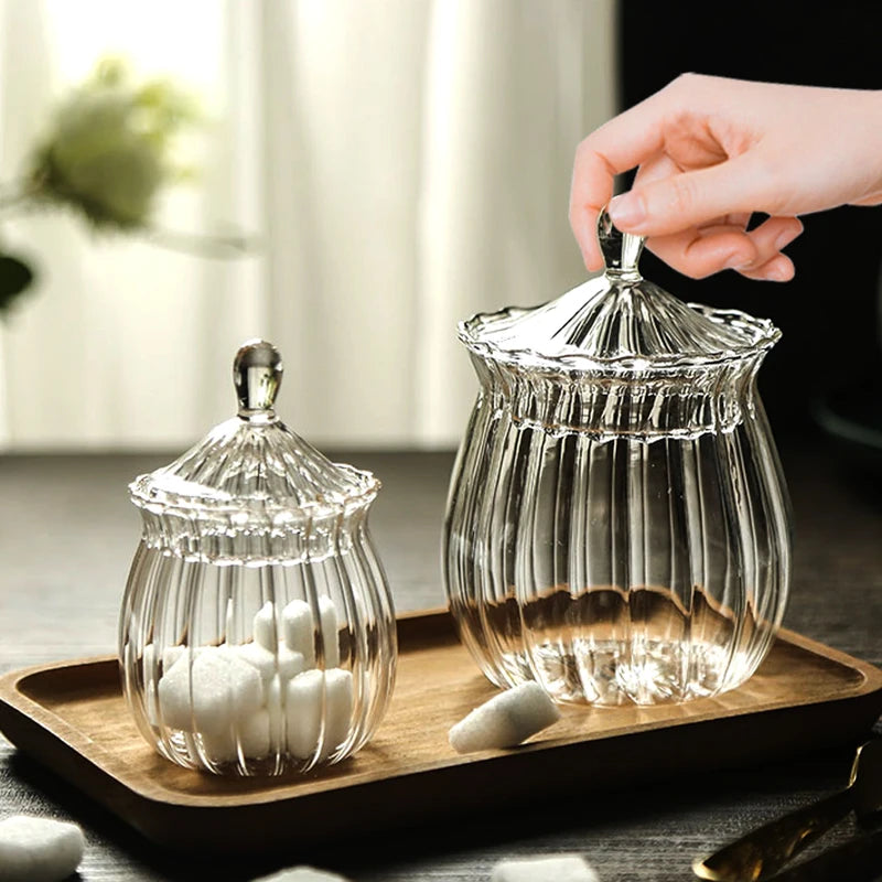 Glass Storage Bottle 400/150ml Home kitchen Seasoning Storage Tank Transparent Moisture-proof Food Storage Tank Kitchen Supplies