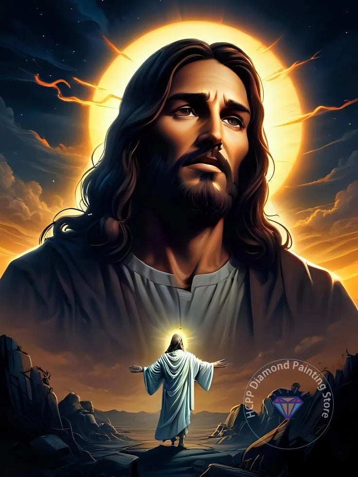 Jesus Christ Cross Diamond Painting Kit 5D DIY Diamond Embroidery Cross Stitch Handmade Art Gift Crafts Home Decor Gift