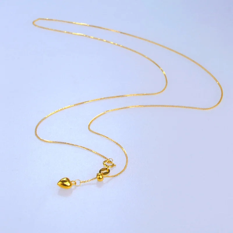 Love pure 18K yellow gold necklace pendant Fine Jewelry au750 Fine Jewelry Chopin chain Light luxury versatile wendding party gi