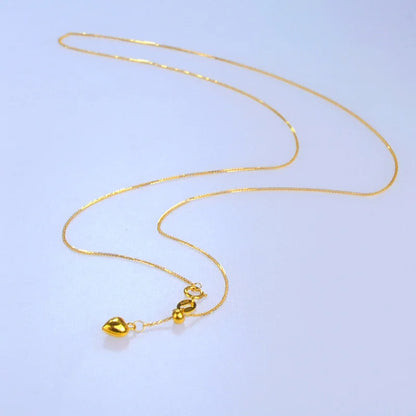 Love pure 18K yellow gold necklace pendant Fine Jewelry au750 Fine Jewelry Chopin chain Light luxury versatile wendding party gi