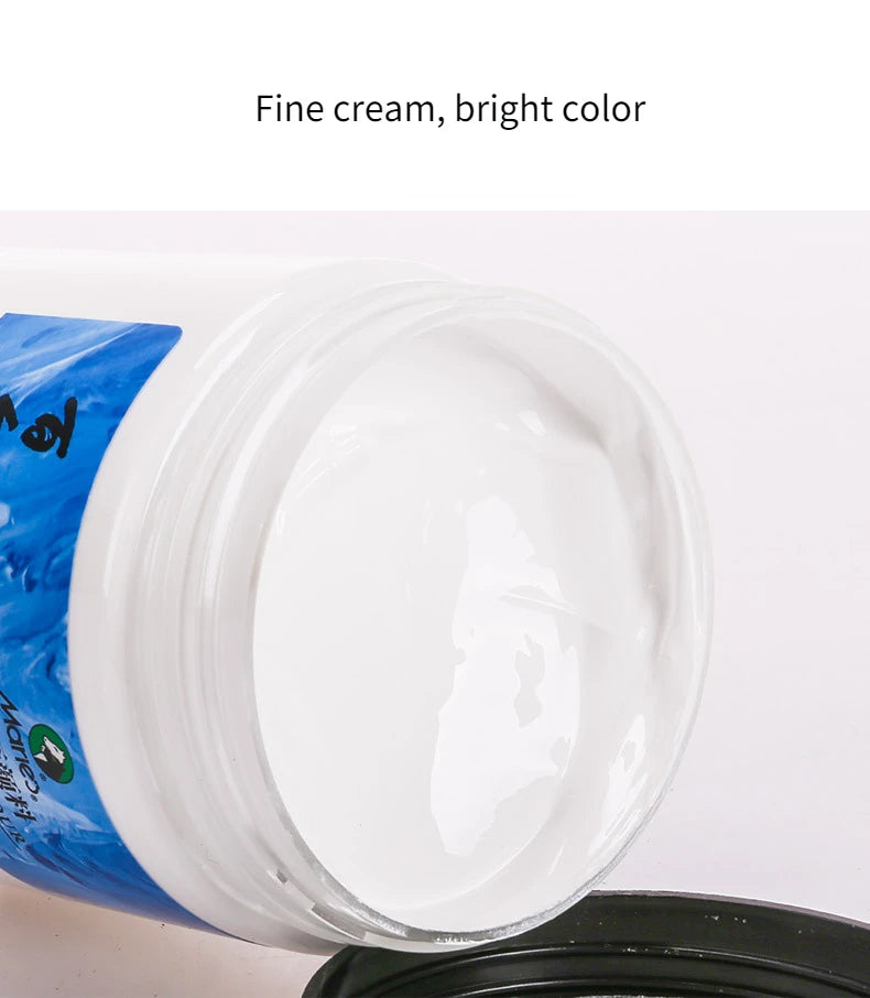 300ml White Acrylic Paints In Large Jars for Wall Painting Without Losing Color Waterproof and Sun Protection Art Supplies