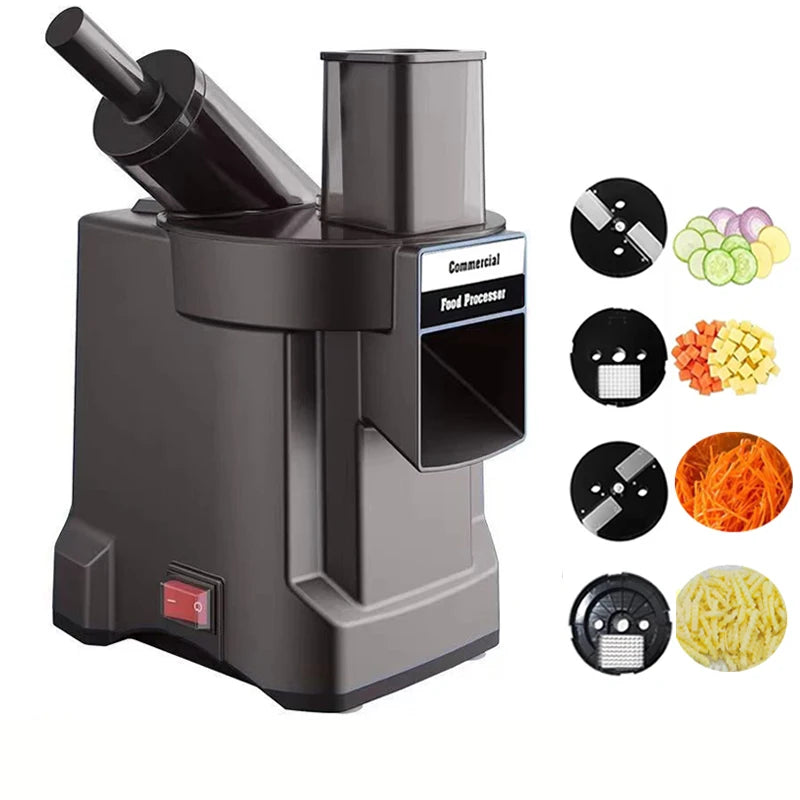220V Vegetable Chopper  Multifunctional Electric Cutting Machine Carrot Potato Cutter Slice Shred Diced Food Processor