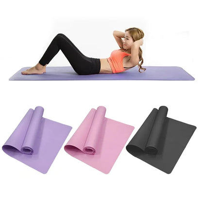 4mm Anti-Slip Yoga Mat Portable Fitness Workout Mat For Pilates Home Gym Ladies Exercise