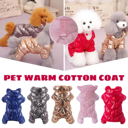 Winter Dog Jacket Pet Clothes Waterproof Four-Legs Padded Jacket Clothing Warm Thicken Cotton Coat Puppy Outfits