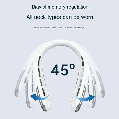 Lenovo 10000mAh Portable Neck Fan Bladeless Silent Fan USB Rechargeable 3 Speeds Mute Wireless Electric Neck Cooler Fan 2026New