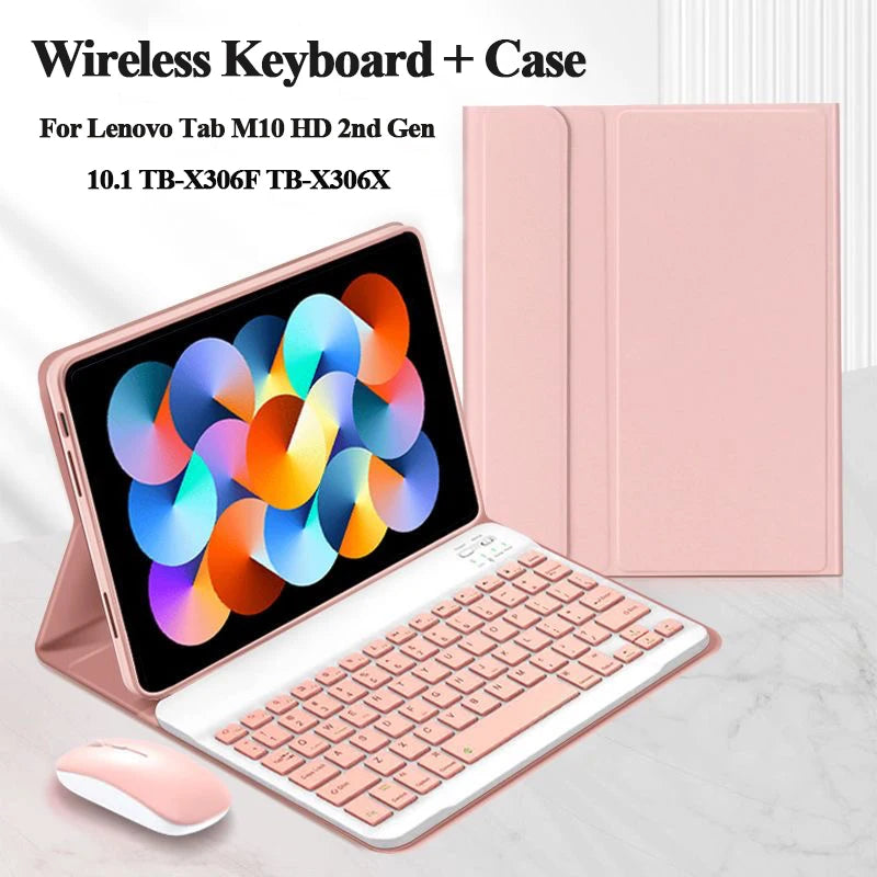 Smart Cover for Lenovo Tab M10 HD 2nd Gen Case TB-X306F TB-X306X Case Wireless Keyboard Lenovo Tab M10 HD Gen 2 10.1 Funda