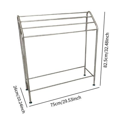 Floor Towel Rack Multifunctional Bathroom Storage Shelf Sturdy Blanket Display Rack for Hotel Closet Laundry Room Home Household
