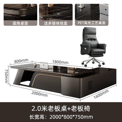 Space Saving Modern Office Desk Storage Executive Computer Office Desk Minimalist Lshaped Escritorio Oficina Office Furniture