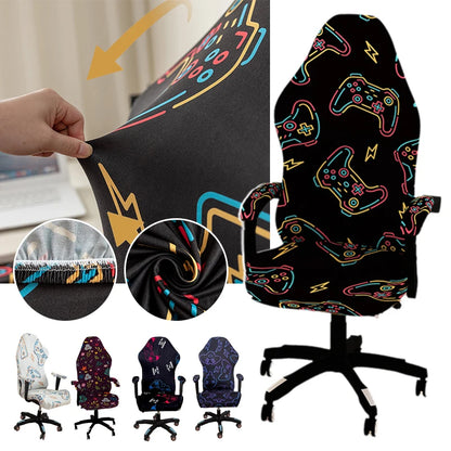 Office Gaming Chair Cover Armchair Slipcovers Computer Seat Cover Stretch Rotating Lift Universal Soft Protector Splicover New